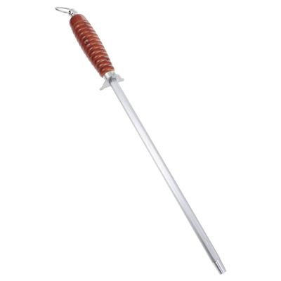 jojofuny Carbon Steel Honing Rod with Ergonomic Wooden Handle