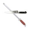 jojofuny Carbon Steel Honing Rod with Ergonomic Wooden Handle view 3