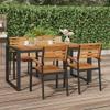 Generic Garden Table with U-Shaped Legs, 160 x 80 x 75 cm, Solid Acacia Wood view 1