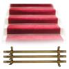 Shiny Brass Stair Runner Rod Set, 107 cm (42 in), 3-Piece view 1