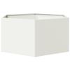 Tonture White Hexagonal Steel Raised Garden Bed 104 x 90 x 45 cm view 3