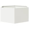 Tonture White Hexagonal Steel Raised Garden Bed 104 x 90 x 45 cm view 4