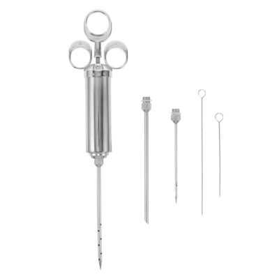 Uonlytech 1-Set Stainless Steel Meat Injector with Needles