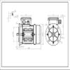 Three-Phase Motor 0.18 kW 1,400 rpm 230/400 V, IMB5 63-Frame Asynchronous Motor, IP55, 4-Pole, 11 mm Shaft view 2