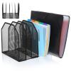 Metal Desk Organizer with 5 Compartments for Letters and Magazines view 1