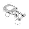 304 Stainless Steel Snap Shackle with Carabiner Hook for Boats and Sailing, 6.8 x 3 cm view 2