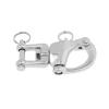304 Stainless Steel Snap Shackle with Carabiner Hook for Boats and Sailing, 6.8 x 3 cm view 3