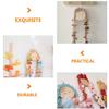 COOLHIYA Hair Clip Holder, Lightweight Fabric Hanging Organizer, Khaki view 3