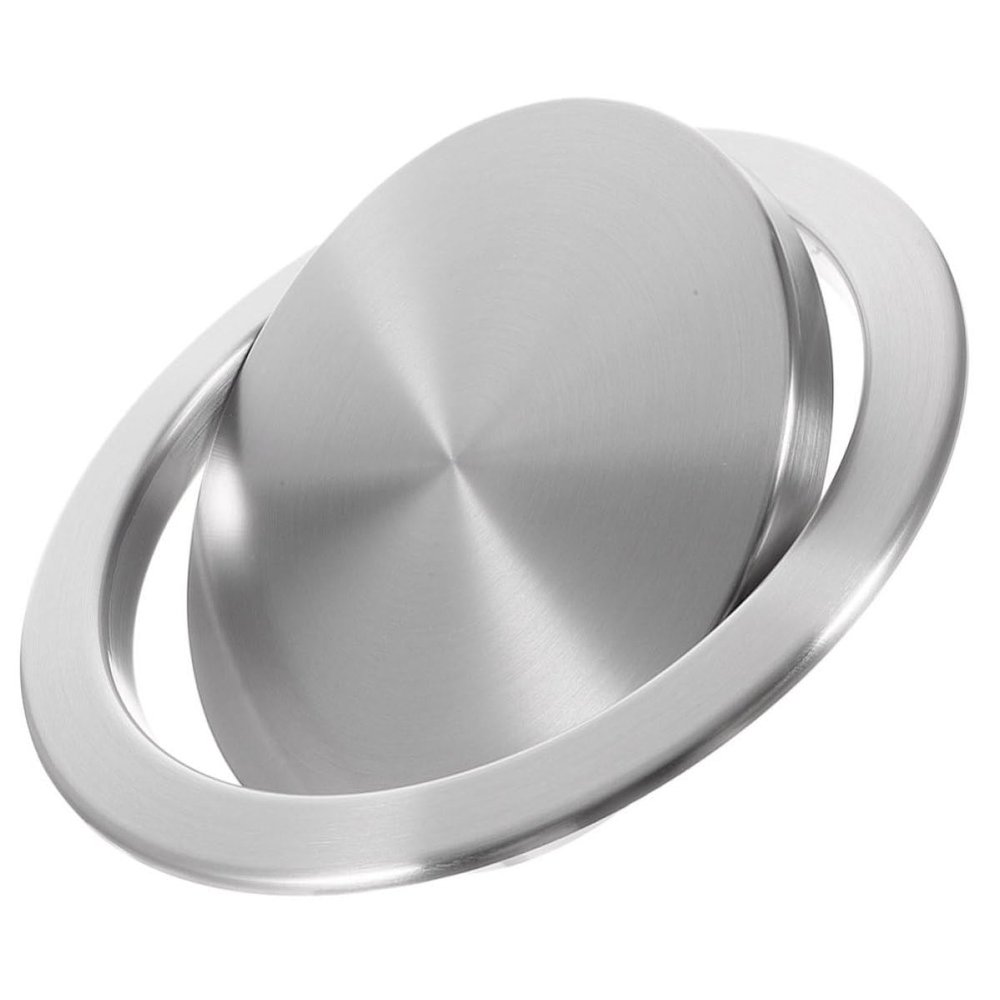 KJHBV Stainless Steel Trash Can Lid with Flip Design, Silver