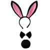 Abaodam 3-Piece Rabbit Ear Headband Set with Bunny Tail, Short Plush view 1