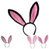 Abaodam 3-Piece Rabbit Ear Headband Set with Bunny Tail, Short Plush view 3