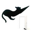 Wooden Cat Door Stopper - Non-Slip Decorative Holder view 1