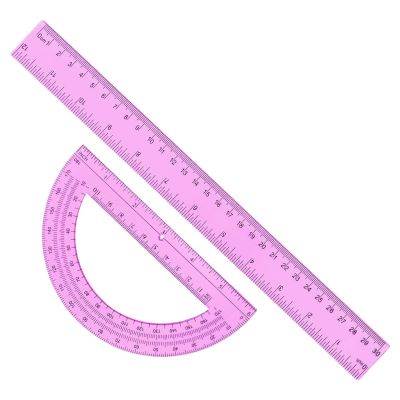 School Ruler and Protractor Math Learning Supplies