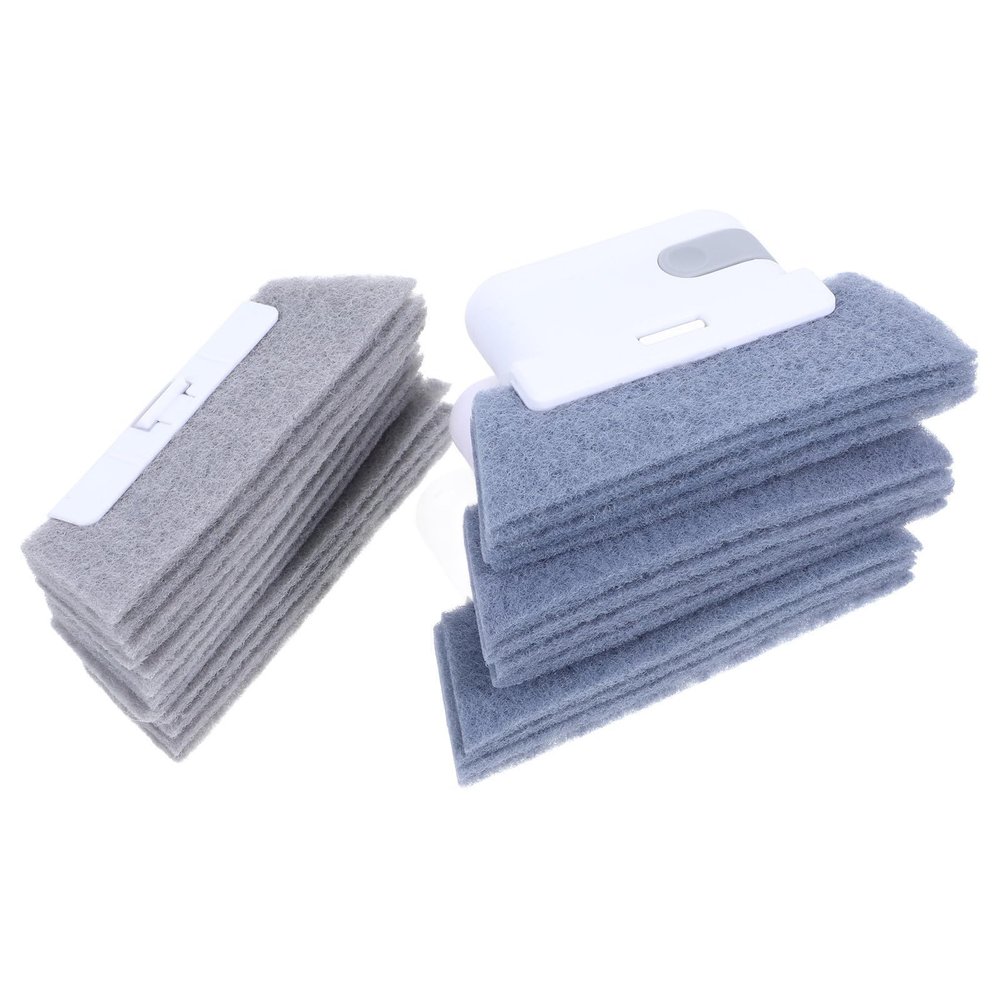 6-Piece Window Track Cleaning Brushes with PP Handles and Hidden Scrapers