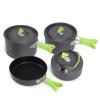 Tangxi Portable Camping Cookware Set with Nonstick Coating, Foldable Cool-Touch Handles (CW-C96) view 3
