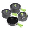 Tangxi Portable Camping Cookware Set with Nonstick Coating, Foldable Cool-Touch Handles (CW-C96) view 4