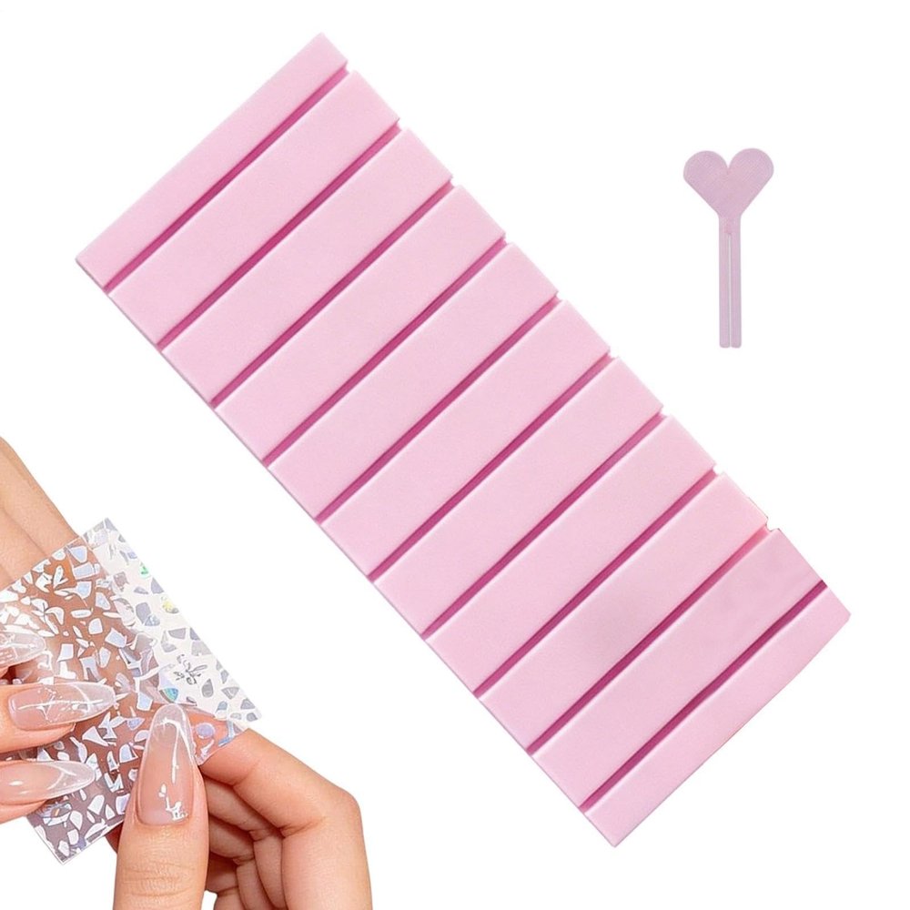 Portable Nail Foil Storage Box with 10 Compartments