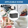Clothing Storage Bag, 60 x 40 x 30 cm, with Zipper, Waterproof Fabric Organizer, Foldable view 4