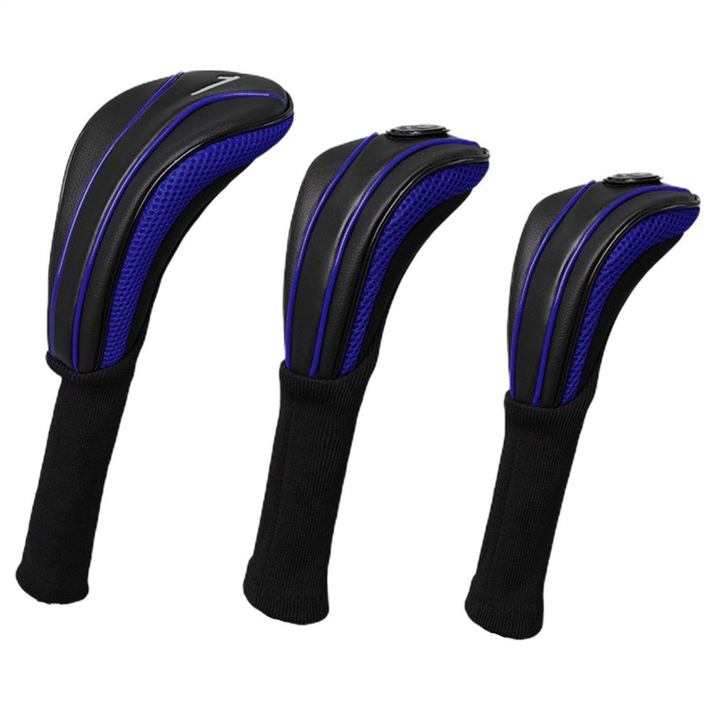 Golf Mallet Putter Headcovers - 3-Piece Club Protection Set