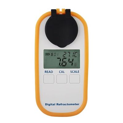 Digital LED Refractometer, 0–90% Brix Meter for Cow Colostrum Concentration and Sugar Content