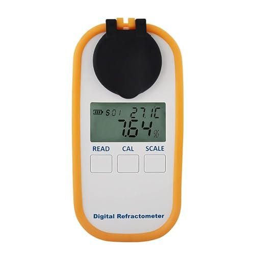 Digital LED Refractometer, 0–90% Brix Meter for Cow Colostrum Concentration and Sugar Content