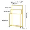 3-Tier Scarf Roll Storage Rack with 360° Swivel Casters view 2