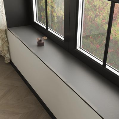 72-Inch Diatomaceous Earth Windowsill Mat, Quick-Drying, Cuttable, Dark Gray, 72 x 10 in (182 x 25 cm)