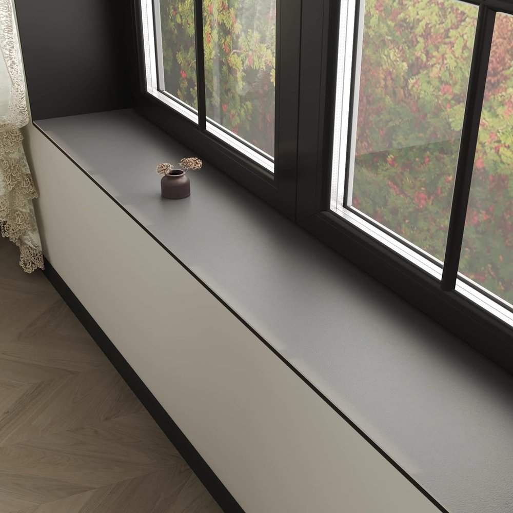 72-Inch Diatomaceous Earth Windowsill Mat, Quick-Drying, Cuttable, Dark Gray, 72 x 10 in (182 x 25 cm)
