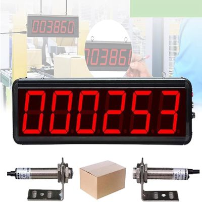 Sensor Counter, 6-Digit LED Display, Counts up to 999,999 for Conveyors and Production Lines
