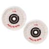 MuchLuckystar Polishing Discs, 7.6 cm, Cotton Buffing Pads with Leather Edge for Jewelry, Metal, Wood, Glass, Grinder, 2 pcs view 1