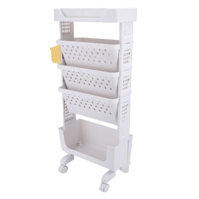 Annadue 5-Tier Rolling Book Cart with Locking Casters