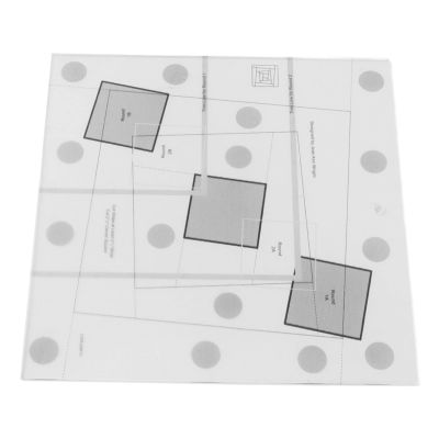 BTOSEP Log Cabin Quilt Ruler, Durable Acrylic Quilting Trimming Tool, Pattern Design Template (6 Inches)