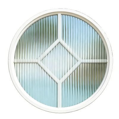 Customizable 71 cm Round Pivot Window with Privacy Glass and Handle, Aluminum Alloy, White