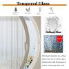 Customizable 71 cm Round Pivot Window with Privacy Glass and Handle, Aluminum Alloy, White view 4