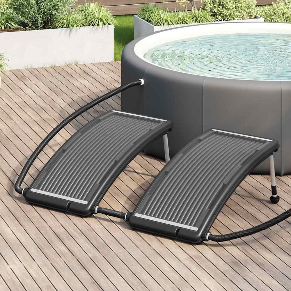 Mokuyary Curved Solar Pool Heating Panels, 2-Pack, 110 x 65 cm