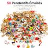 Esshogo 50 Pcs DIY Gold-Plated Enamel Charms view 2