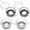 PACKOVE Emergency Stop Button Guard, 4-Piece Plastic Set, 22 mm, Transparent, Burr-Free view 1
