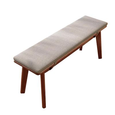 ZYJIX Wooden Dining Bench, 99.1 cm, Upholstered Seat, Farmhouse Style