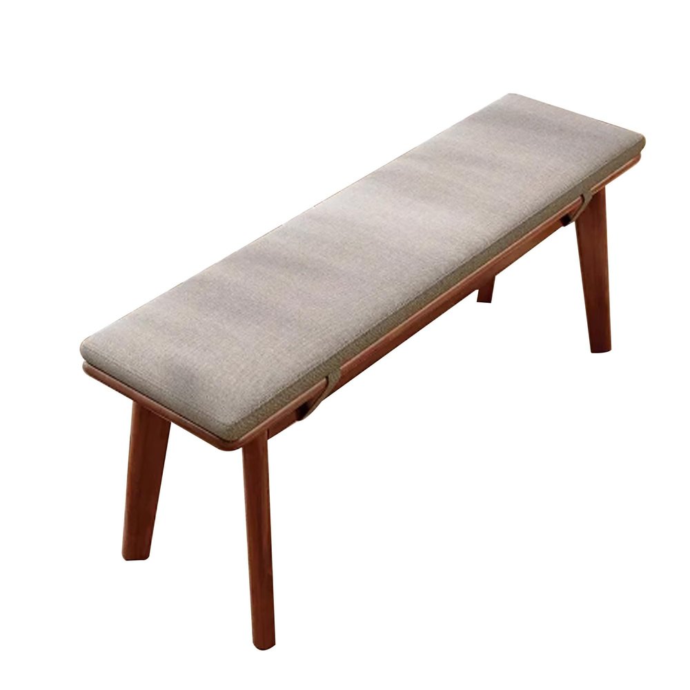 ZYJIX Wooden Dining Bench, 99.1 cm, Upholstered Seat, Farmhouse Style