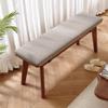 ZYJIX Wooden Dining Bench, 99.1 cm, Upholstered Seat, Farmhouse Style view 2
