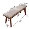 ZYJIX Wooden Dining Bench, 99.1 cm, Upholstered Seat, Farmhouse Style view 3