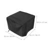 Black Square Oxford Fabric Outdoor Fire Pit Cover view 2