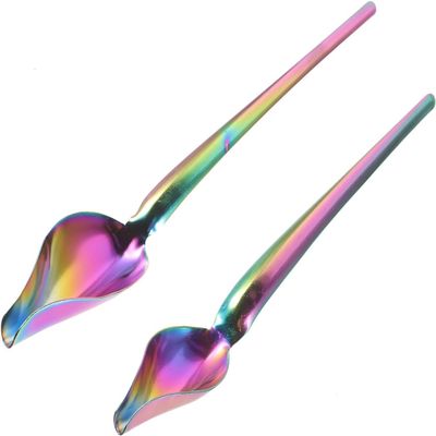 Culinary Drawing Spoons - 2pcs Stainless Steel