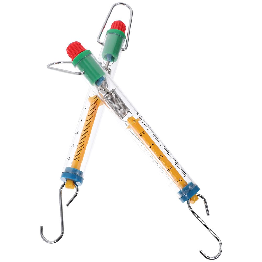 NULYLU 2-Pack 0.5 kg Plastic Hanging Tube Spring Scales, Double Scale, Random Color
