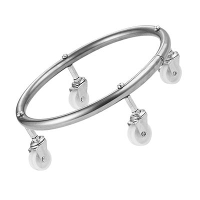 YOSADIER Mobile Stainless Steel Gas Cylinder Holder with Rubber Wheels, 120 kg Capacity