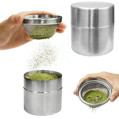 Stainless Steel Matcha Sifter & Storage Tin Set, 40-Mesh
