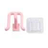 Wall-Mounted Slipper Hook for Bathroom and Bedroom, No Drilling, Plastic Shoe Organizer with Drainage Design, White (Pink) view 1