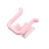 Wall-Mounted Slipper Hook for Bathroom and Bedroom, No Drilling, Plastic Shoe Organizer with Drainage Design, White (Pink) view 2