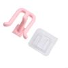 Wall-Mounted Slipper Hook for Bathroom and Bedroom, No Drilling, Plastic Shoe Organizer with Drainage Design, White (Pink) view 3