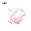 Wall-Mounted Slipper Hook for Bathroom and Bedroom, No Drilling, Plastic Shoe Organizer with Drainage Design, White (Pink) view 4